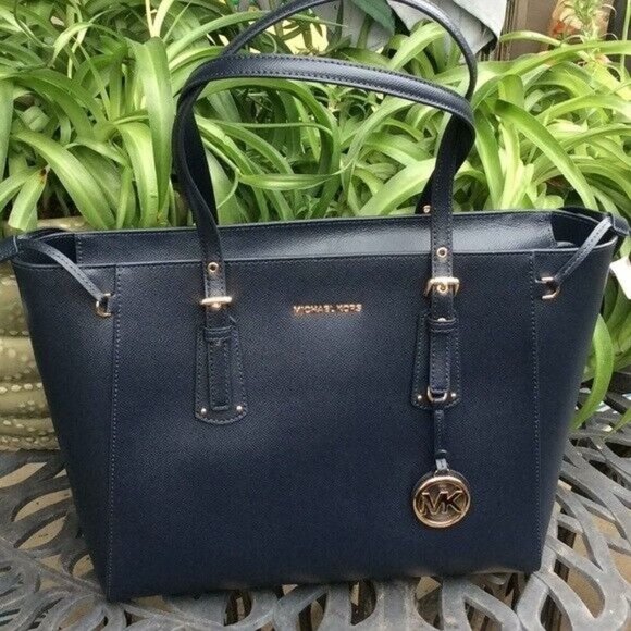 Michael Kors Womens Large Navy Blue Tote NWT - Picture 3 of 8